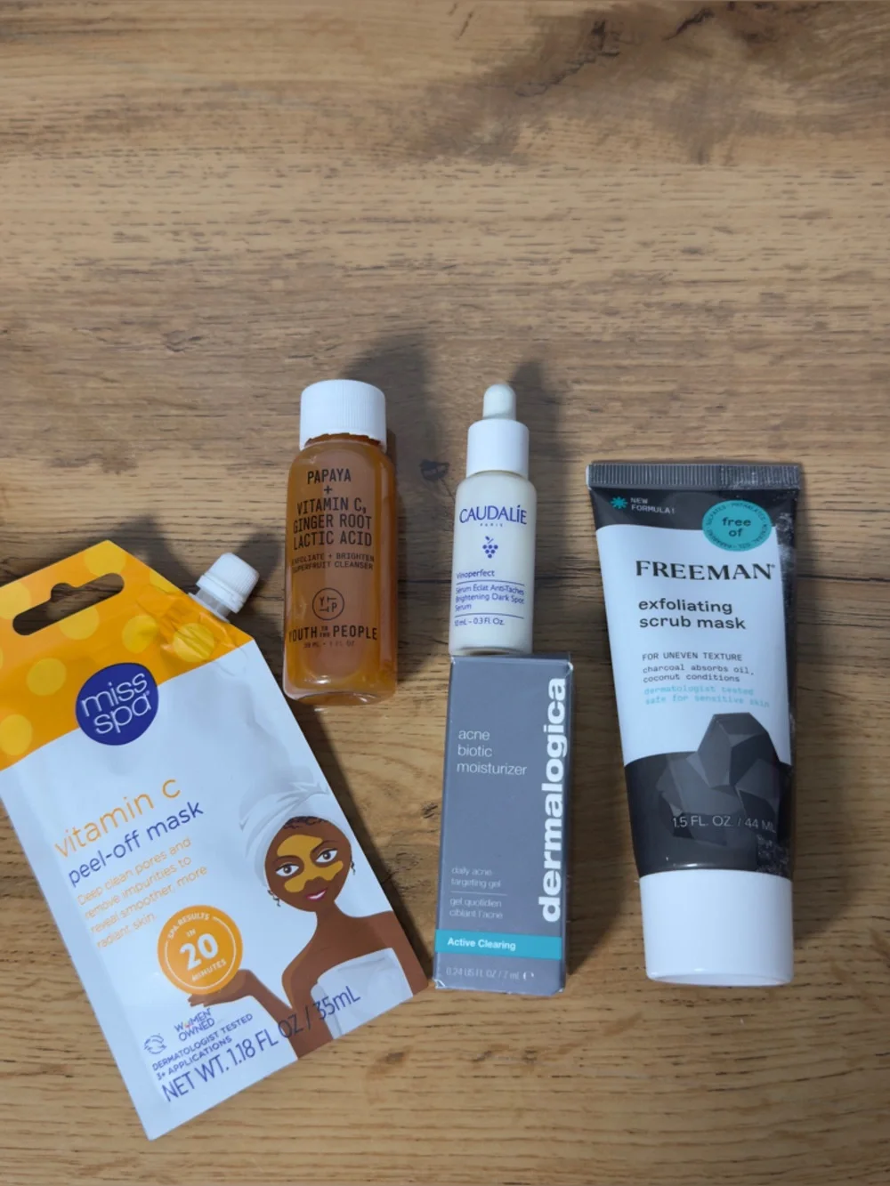 Skincare Bundle Vitamin C, Acne Care, Exfoliating Mask Dermalogica Claudalie
